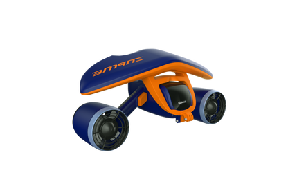 Sublue Mix underwater scooter in orange and blue, ideal for underwater adventures.